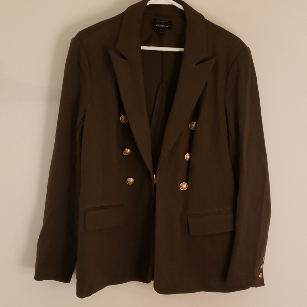 Olive military style blazer